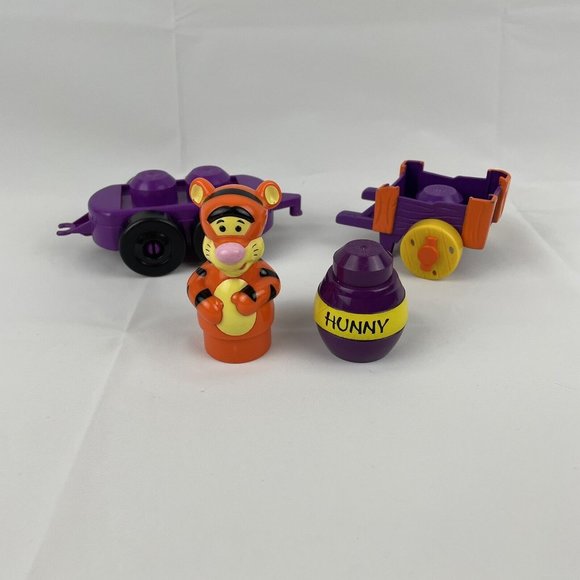 Mega Bloks Disney Tigger Honey Pot Purple Cart Train Winnie the Pooh Parts - Picture 2 of 5
